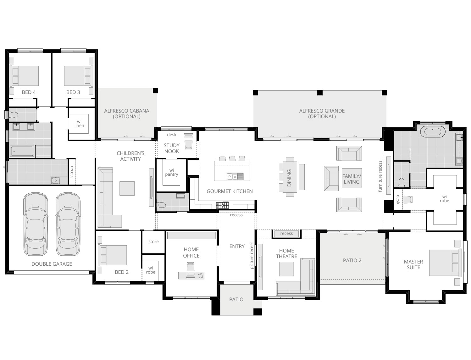 Architectural New Home Designs - Rosewood Floor plan