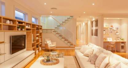 two storey home design staircase