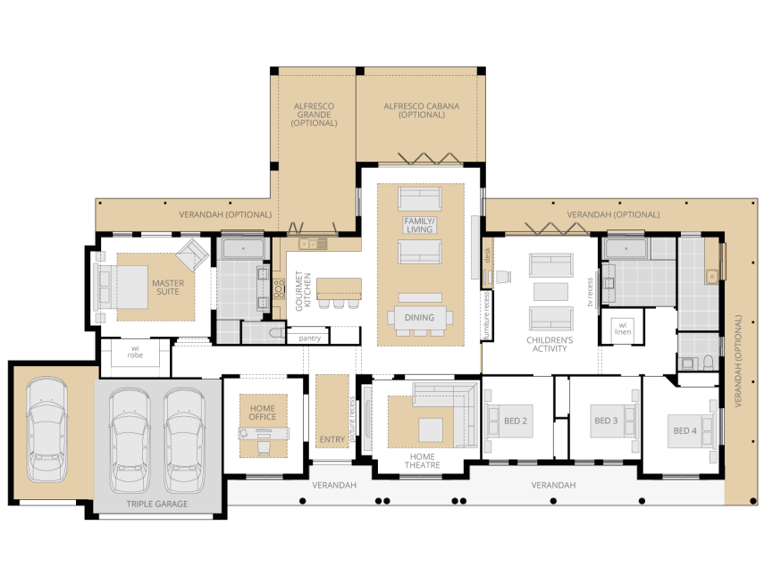 Bronte Executive- Acreage Floor Plan Upgrade- McDonald Jones