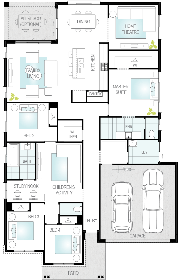 Architectural New Home Designs - Toledo Floor Plan 