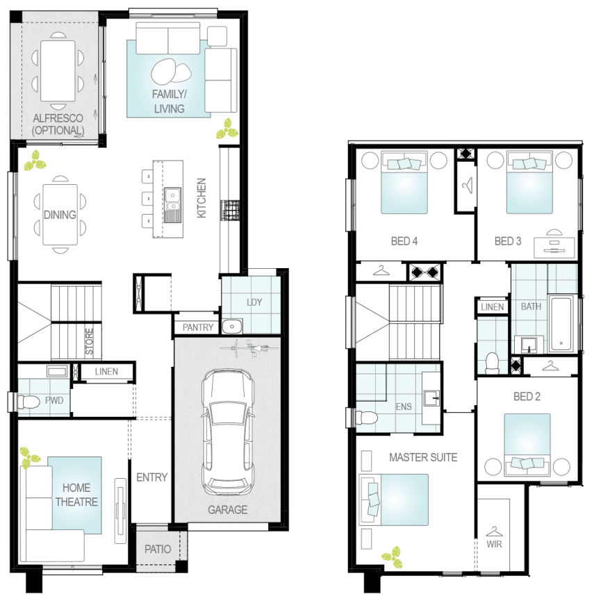 Cresmina- Two Storey Floor Plan- McDonald Jones