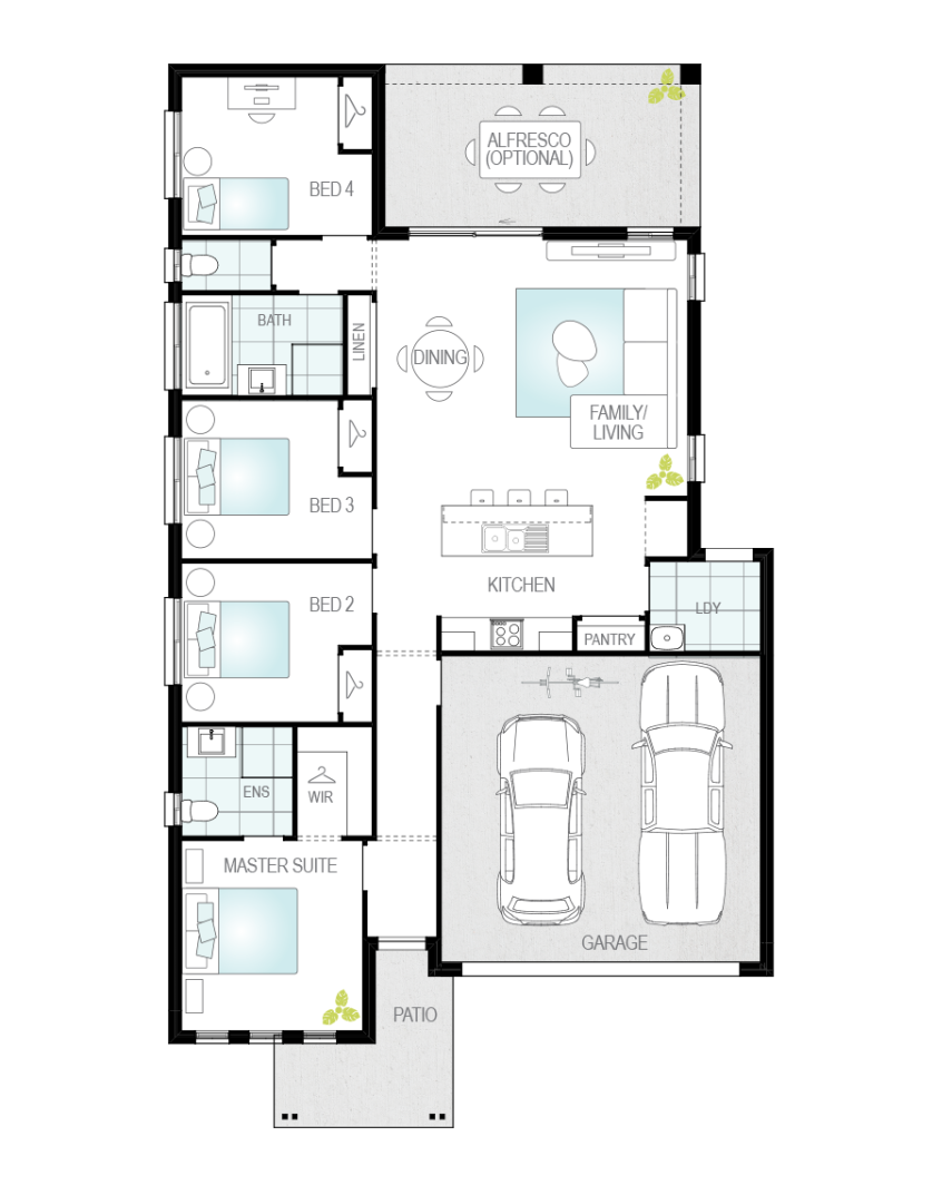 Floor Plan - Marbella - Single Storey Home - McDonald Jones