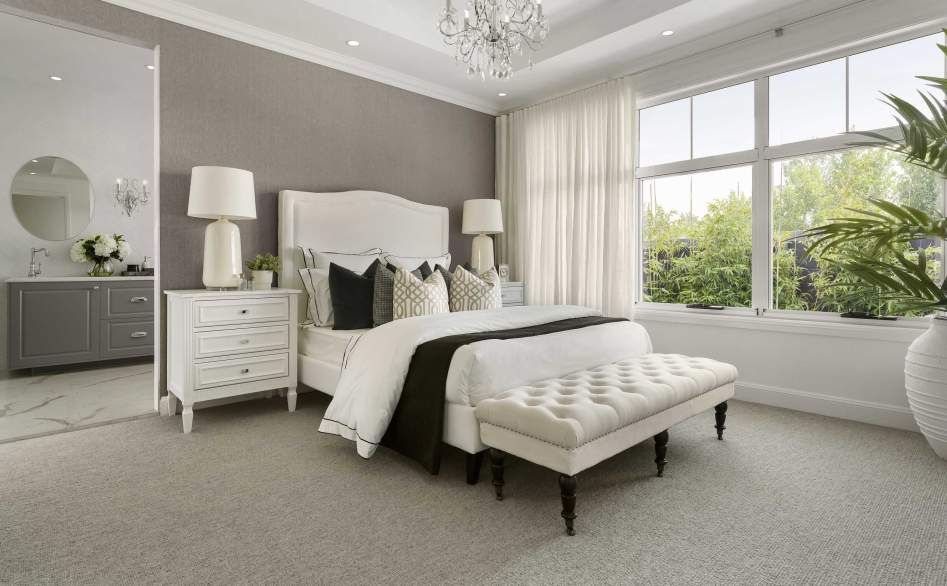 Hamptons house style master bedroom