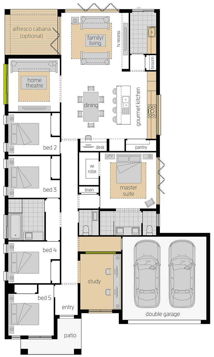 Santa Fe Two upgrade floorplan lhs Santa Fe Two upgrade floorplan lhs