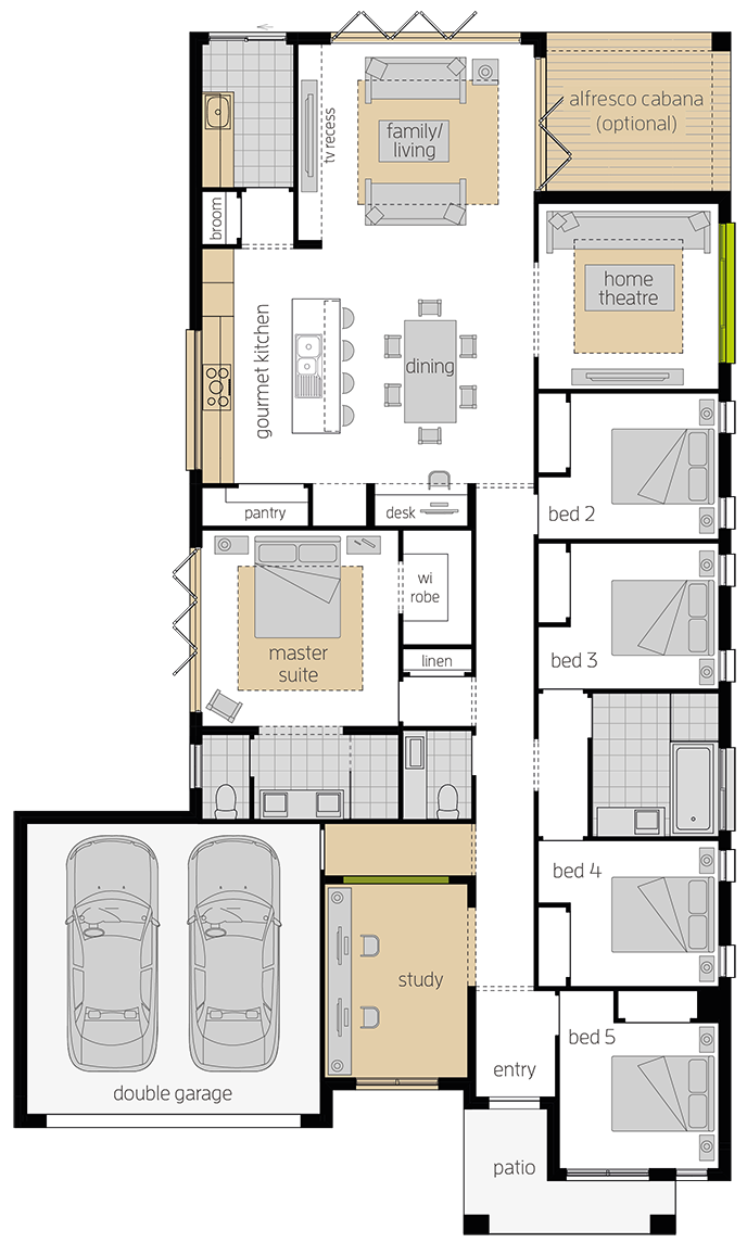 Santa Fe Two upgrade floorplan lhs Santa Fe Two upgrade floorplan lhs