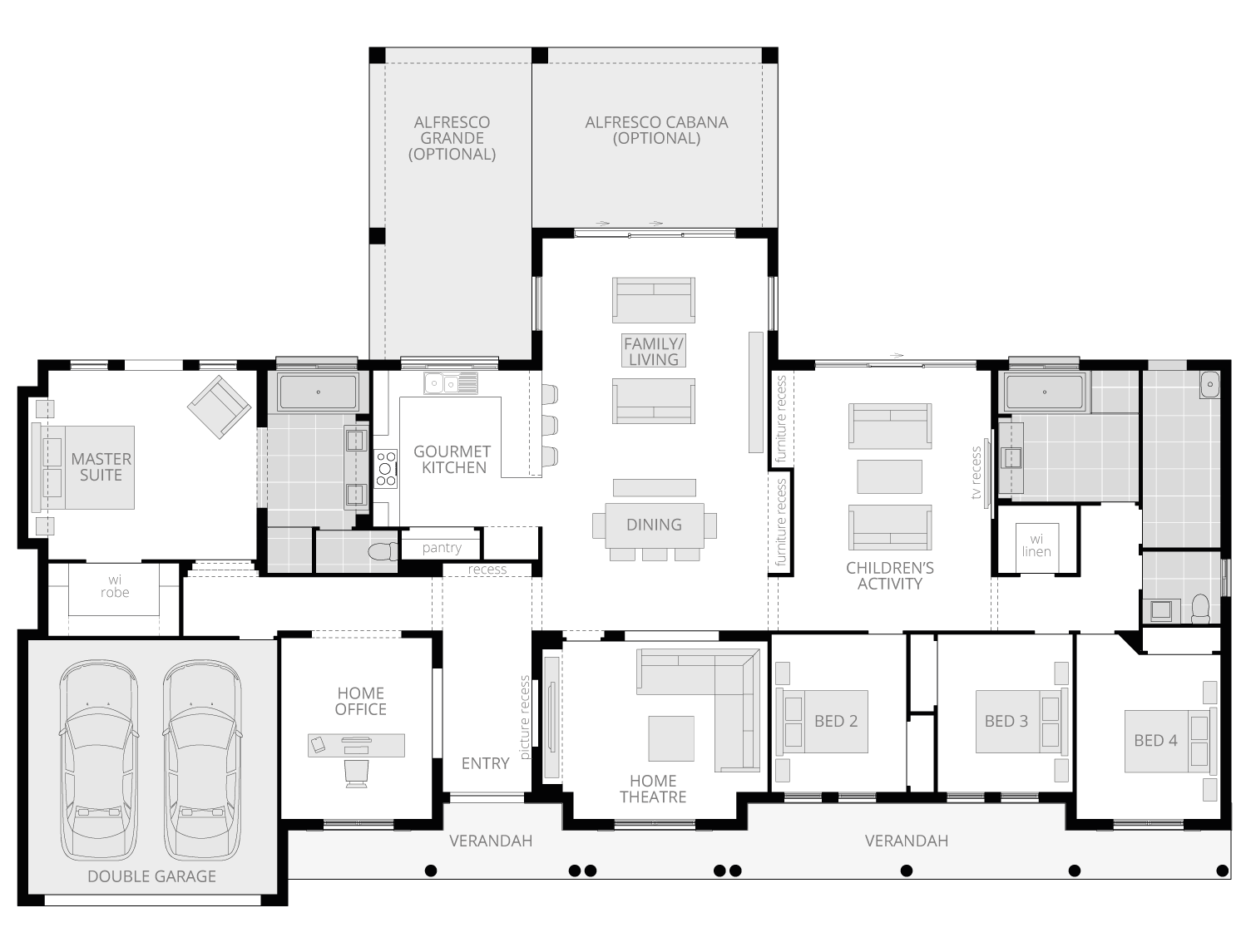 Architectural New Home Designs - Bronte Floor plan