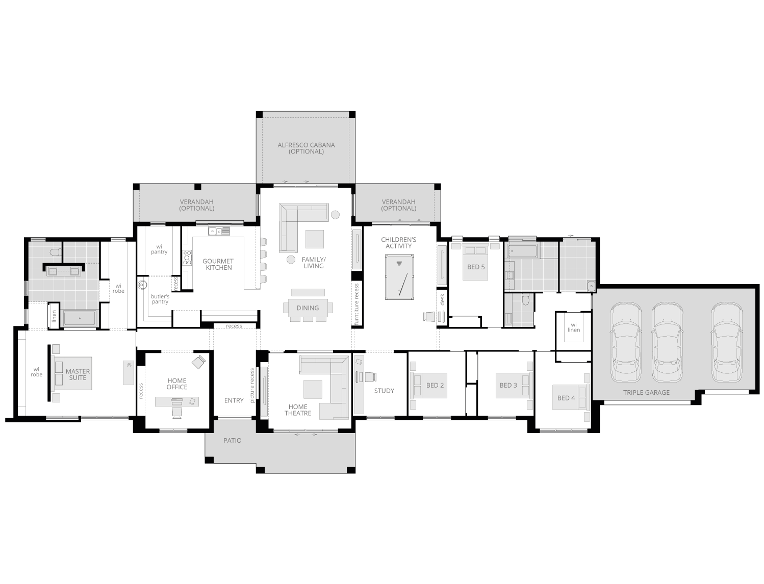 Hermitage Grande Manor Acreage house design