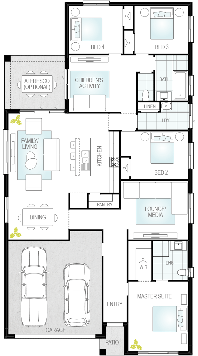 Almeria Five- Single Storey Floor Plan- McDonald Jones Almeria Five- Single Storey Floor Plan- McDonald Jones