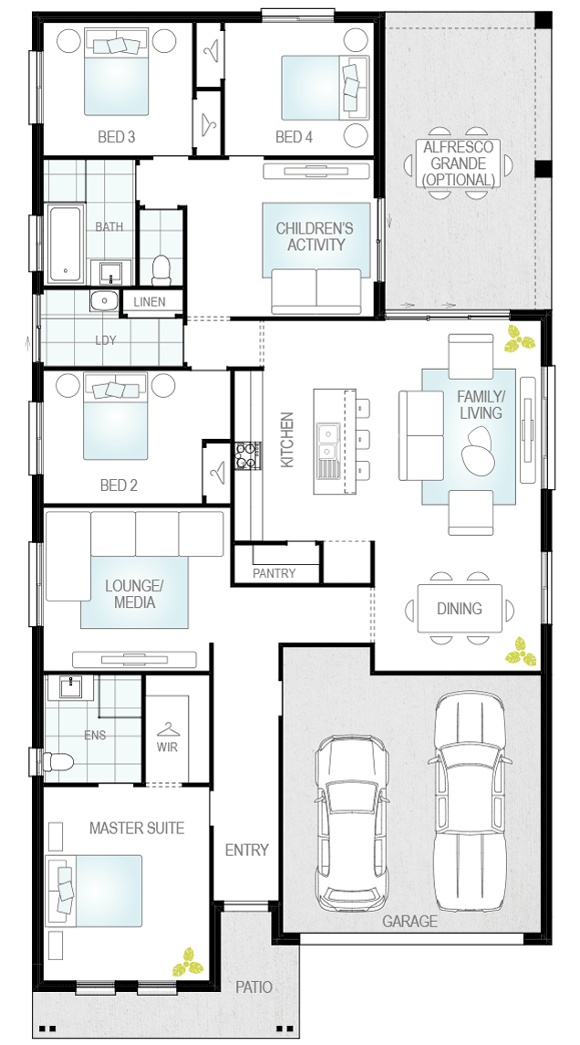Almeria Five- Single Storey Floor Plan Upgrade- McDonald Jones Almeria Five- Single Storey Floor Plan Upgrade- McDonald Jones
