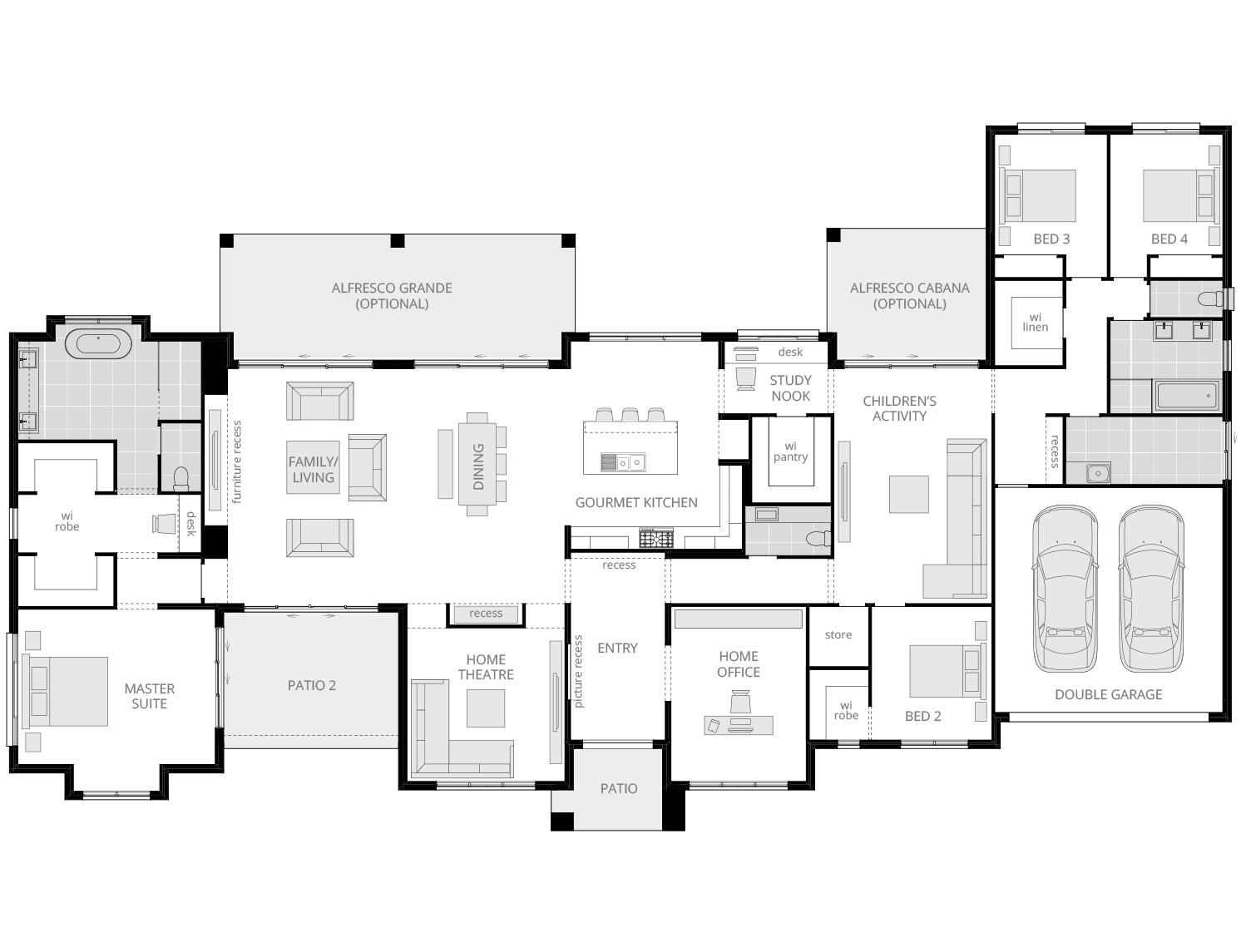 rosewood floorplan standard lhs