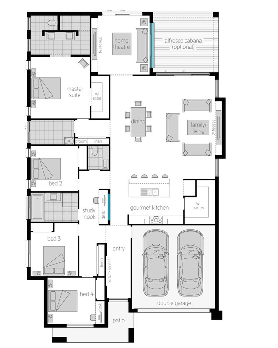 The Suffolk - Single Storey New Home Design | McDonald Jones Homes