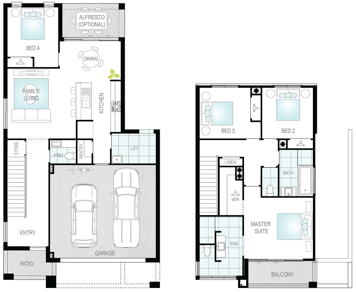 Archerfield Two- Two Storey Floor Plan- McDonald Jones Archerfield Two- Two Storey Floor Plan- McDonald Jones