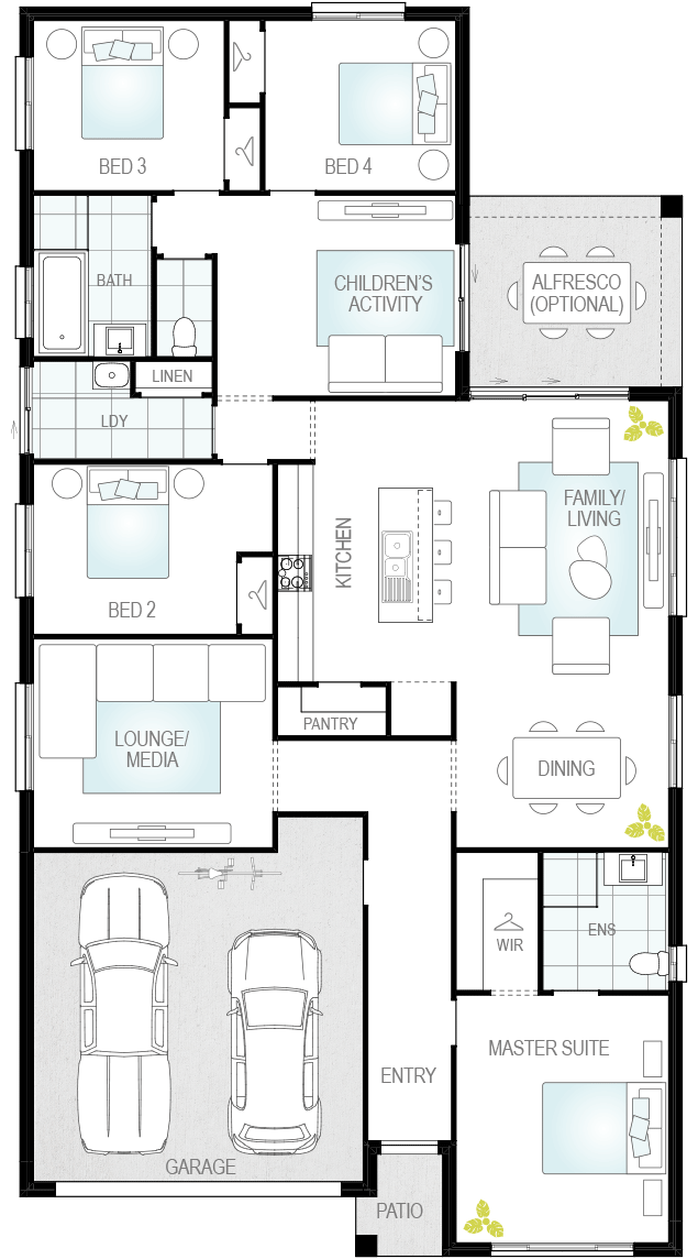 Almeria Four- Single Storey Floor Plan- McDonald Jones Almeria Four- Single Storey Floor Plan- McDonald Jones