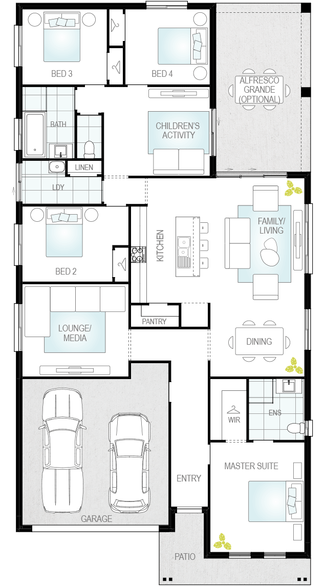 Almeria Four- Single Storey Floor Plan Upgrade- McDonald Jones Almeria Four- Single Storey Floor Plan Upgrade- McDonald Jones