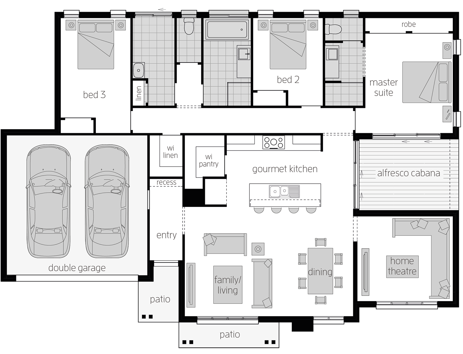 Cambridge - Single Storey Floor Plan - McDonald Jones