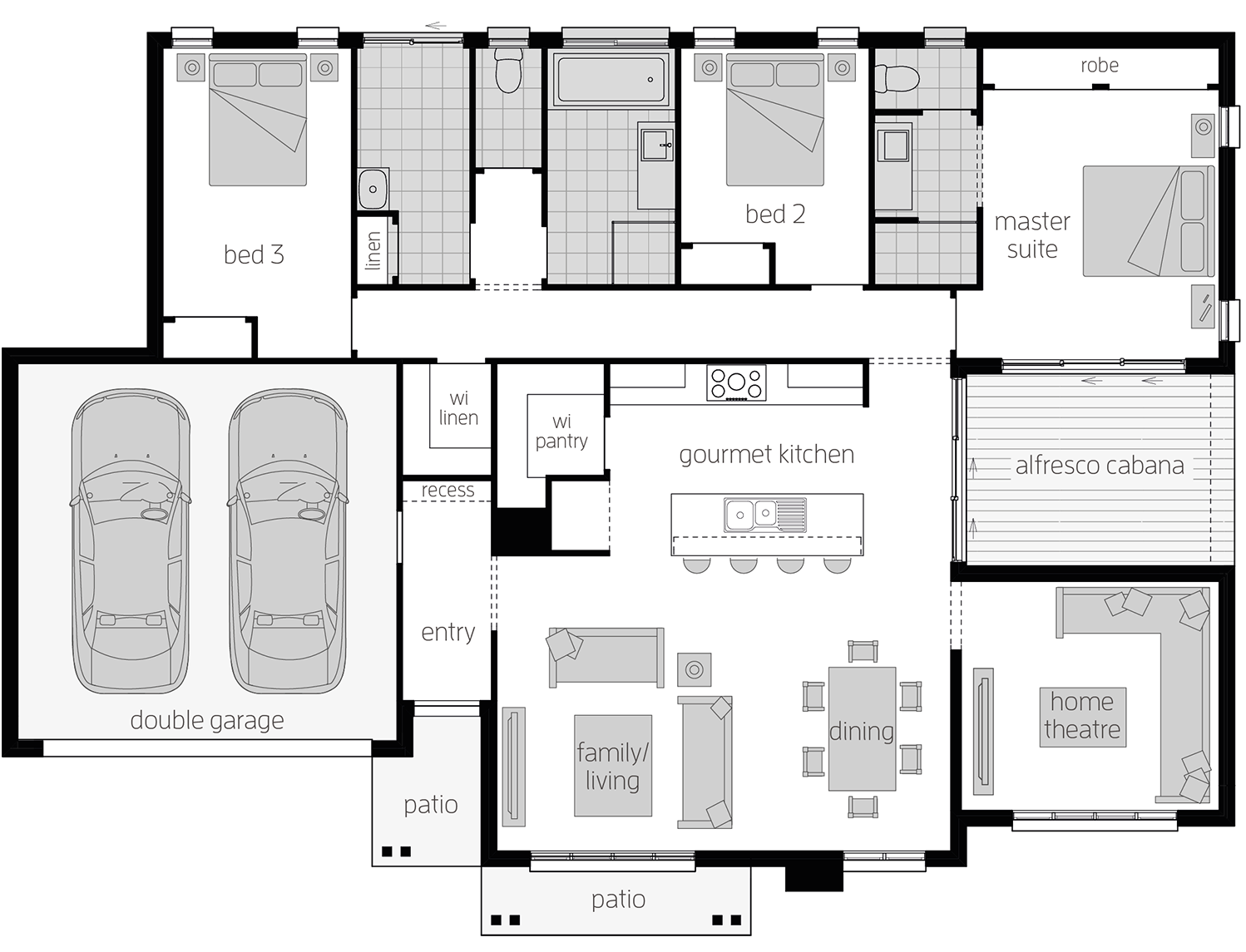 Cambridge Cambridge - Single Storey Floor Plan - McDonald Jones