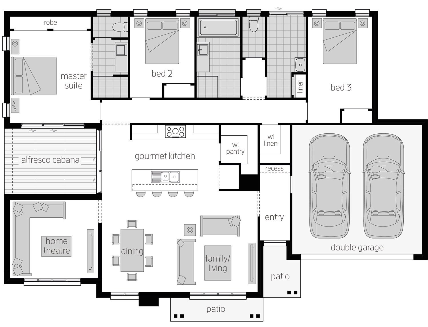 Cambridge Cambridge - Single Storey Floor Plan - McDonald Jones