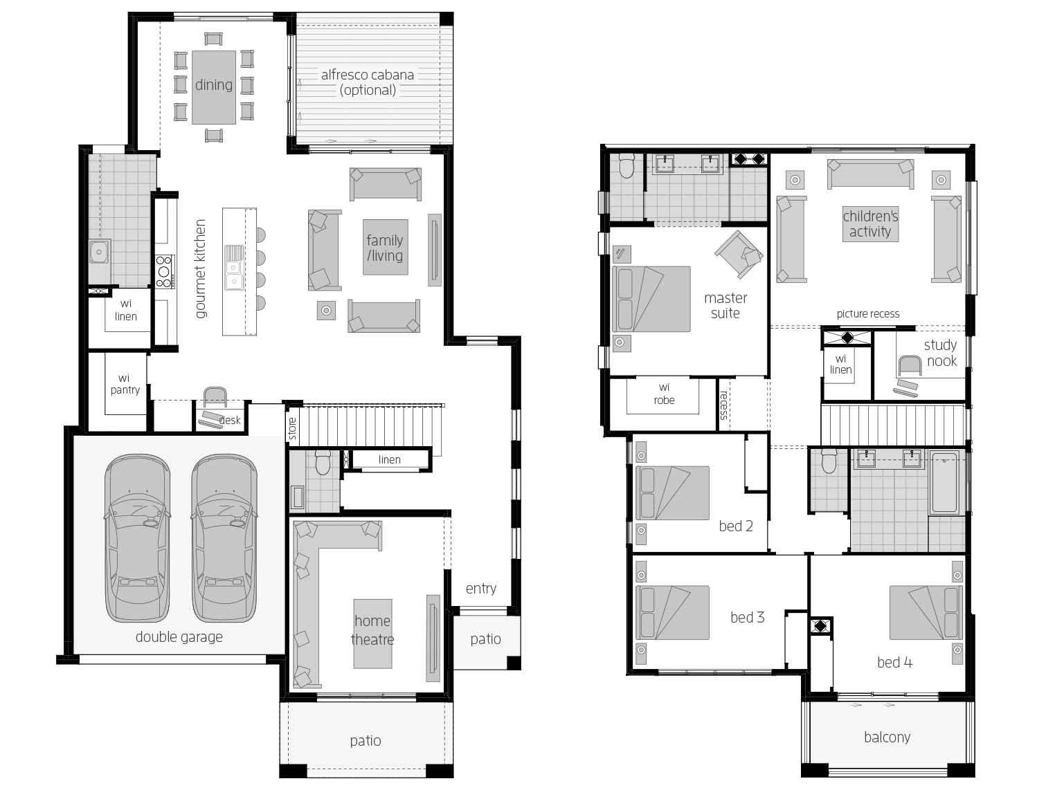 Castleton 34- Two Storey Floor Plan- McDonald Jones