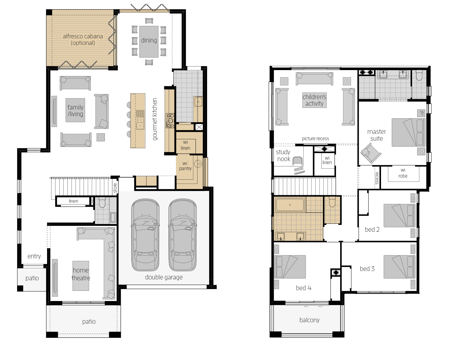 Castleton 34- Two Storey Upgrade Floor Plan- McDonald Jones