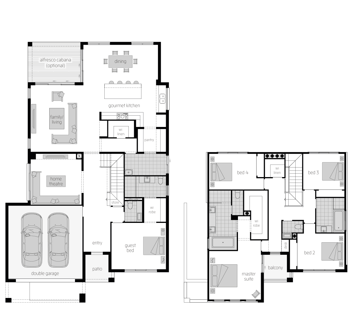Chevalier- Two Storey Floor Plan- McDonald Jones
