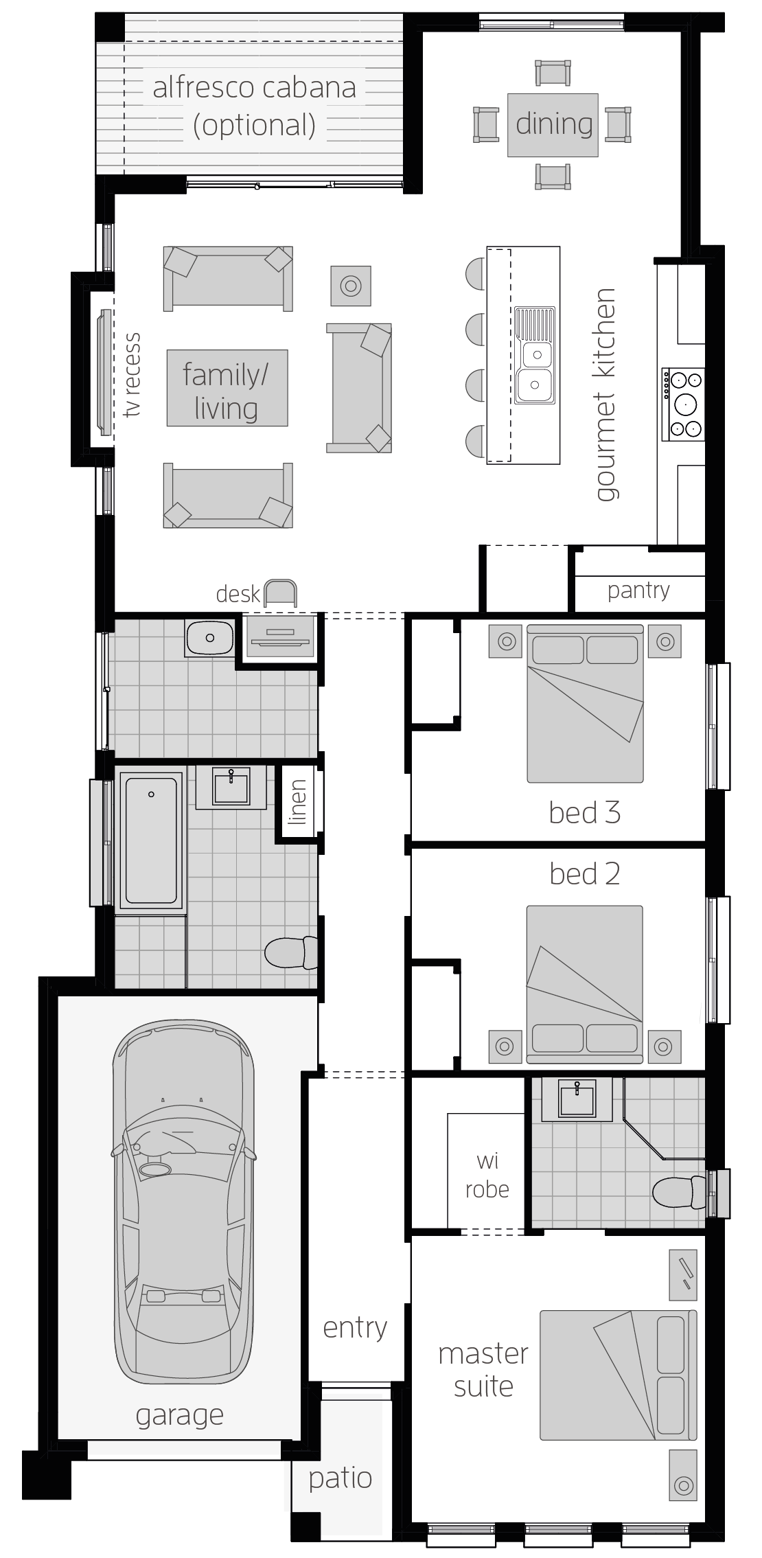 Hamilton Two- Single Storey Floor Plan Hamilton Two- Single Storey Floor Plan - McDonald Jones