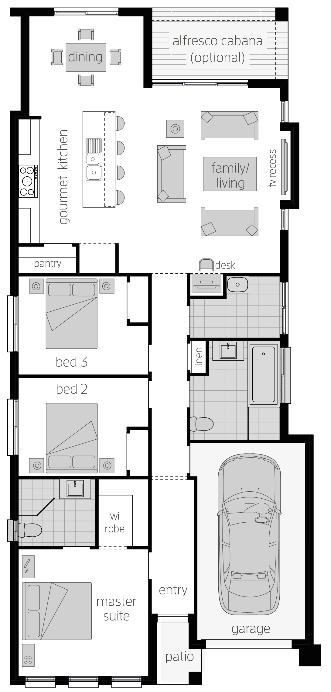 Hamilton Two- Single Storey Floor Plan Hamilton Two- Single Storey Floor Plan - McDonald Jones