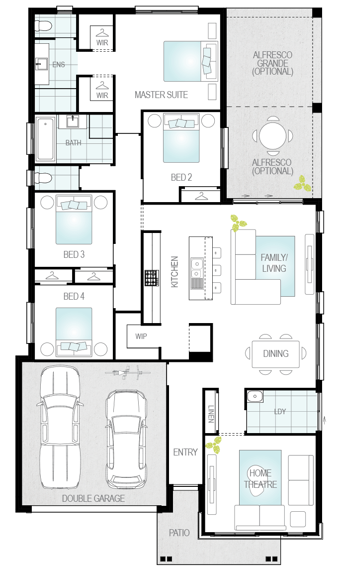 Architectural New Home Designs - Ibiza Floor plan