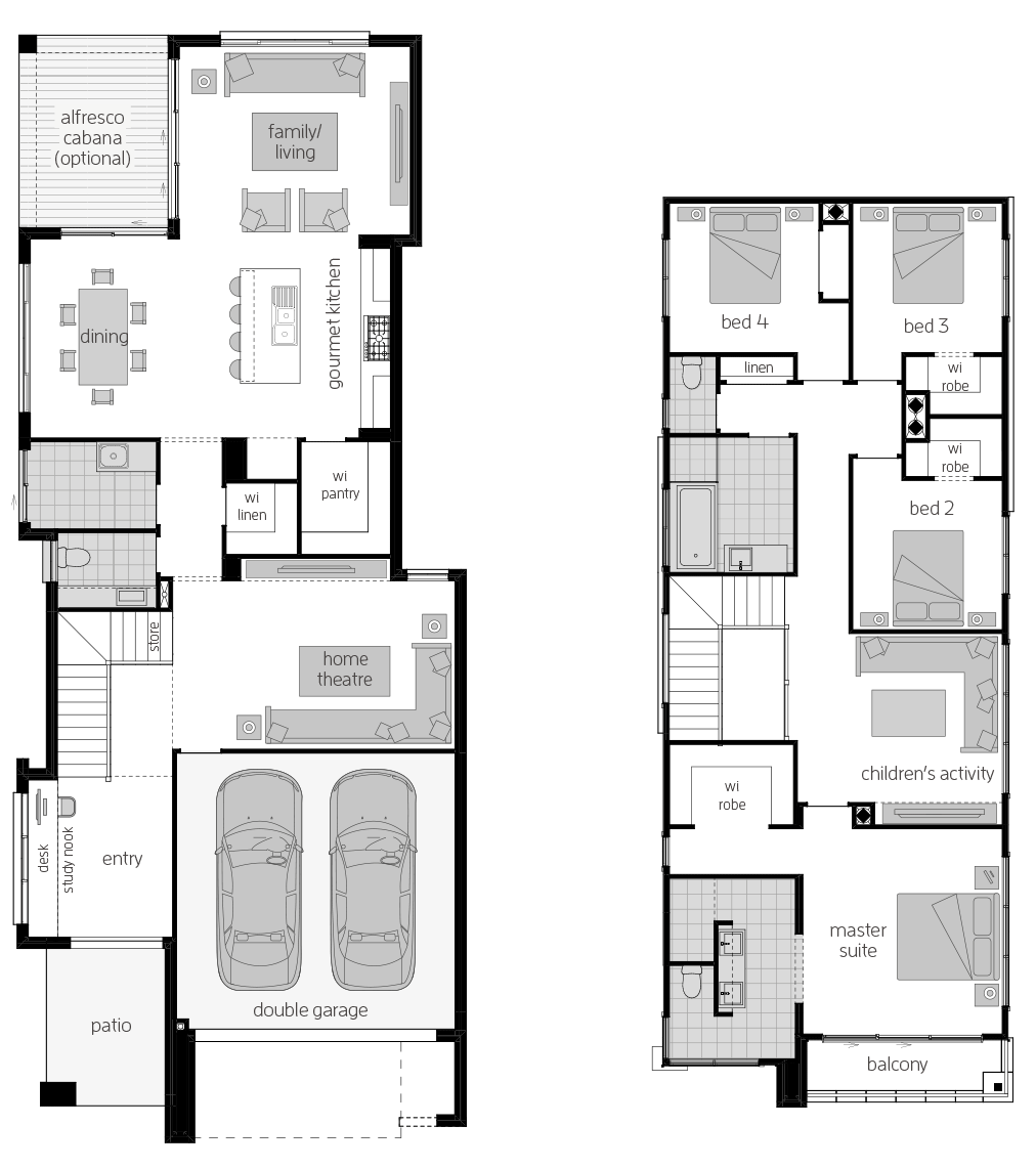 Architectural New Home Designs - Lancaster 2 Storey Floor plan