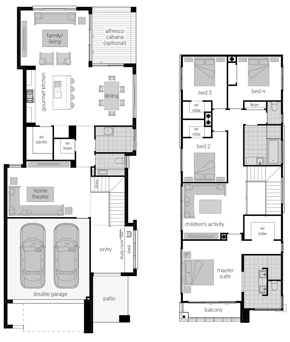 Architectural New Home Designs - Lancaster 2 Storey Floor plan