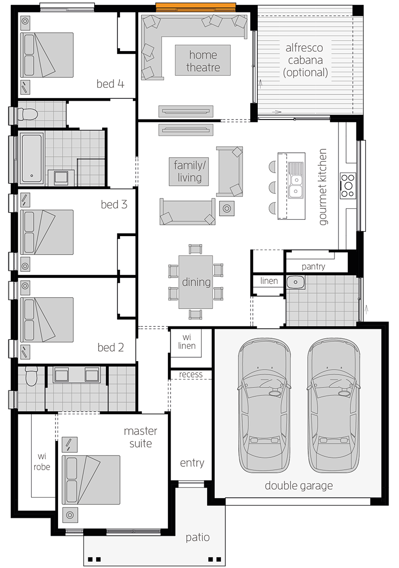 Linden Two Linden Two - Single Storey Floor Plan - McDonald Jones