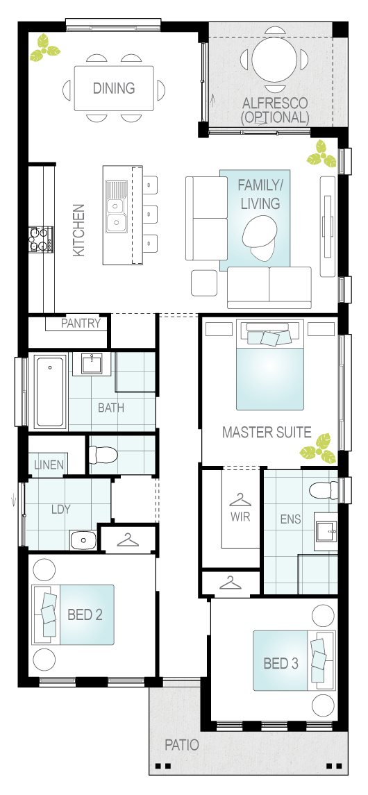 Lorenzo- Single Storey Floor Plan- McDonald Jones