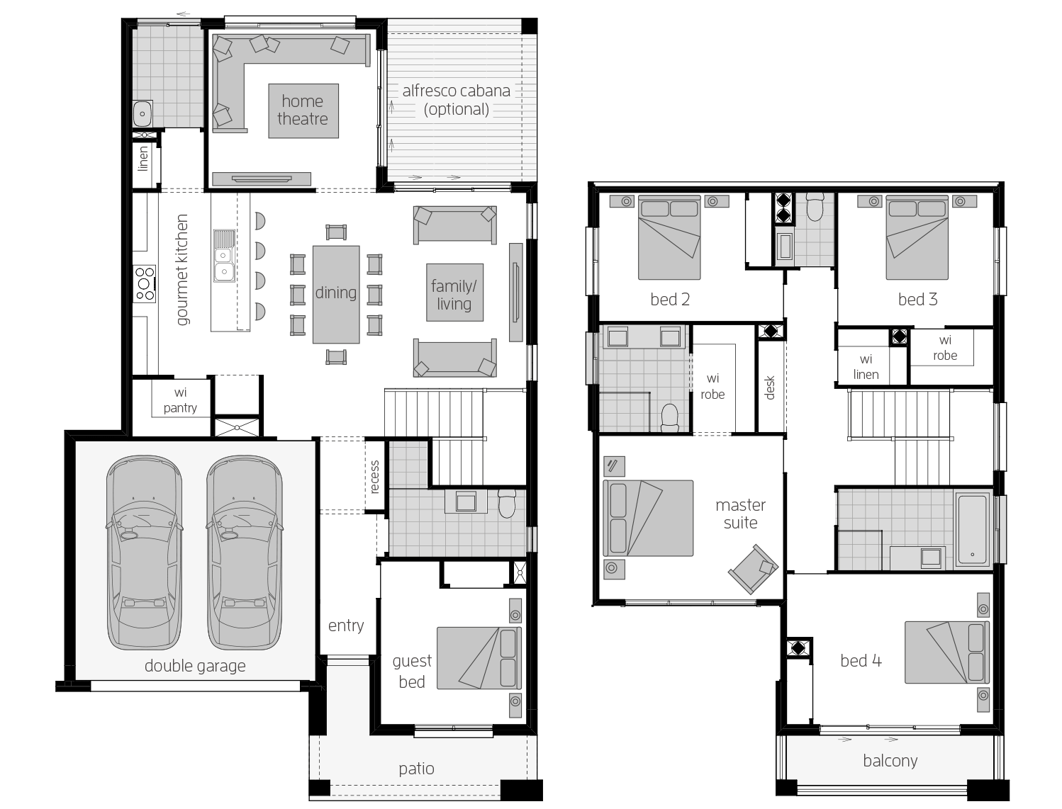 Lexington 28- Two Storey Floor Plan- McDonald Jones