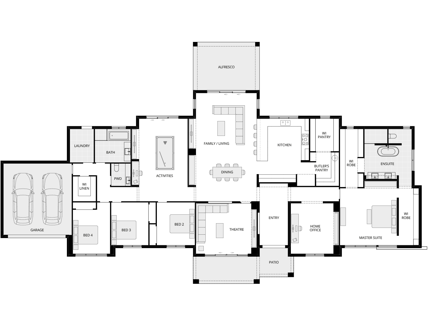 acreage home design hermitage grande floorplan rhs