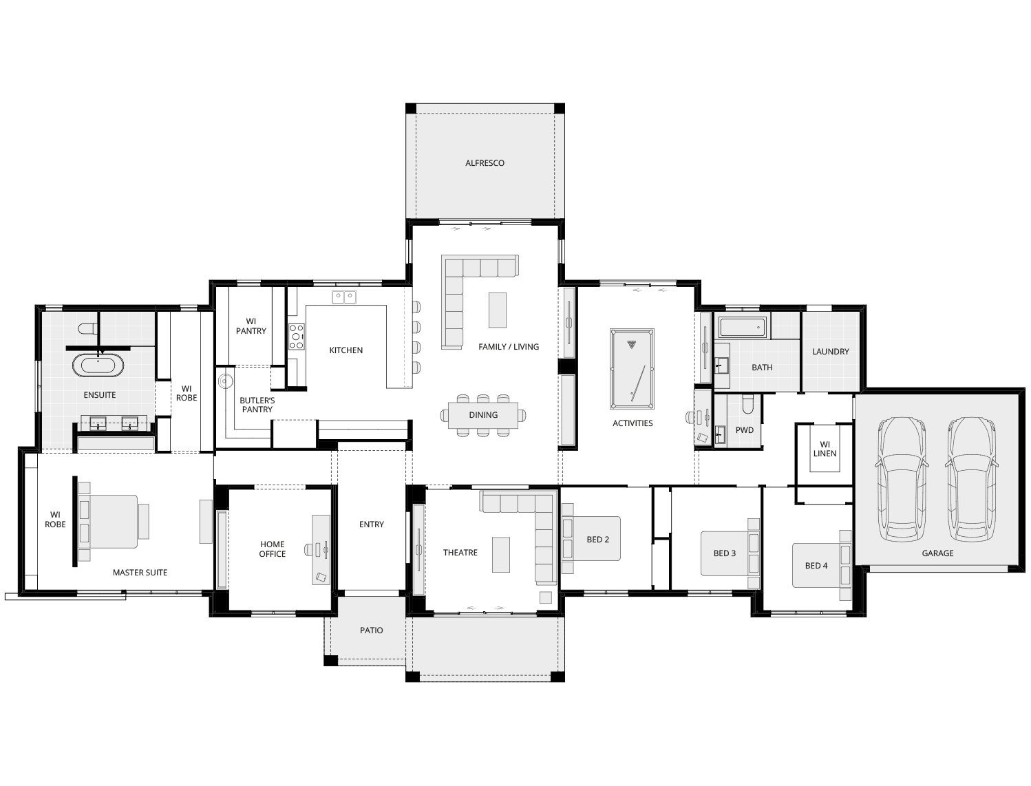 acreage home design hermitage grande floorplan rhs