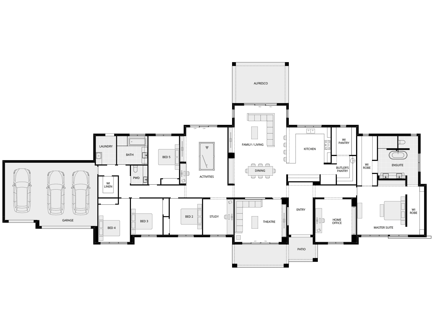 Hermitage Grande Manor Acreage house design rhs