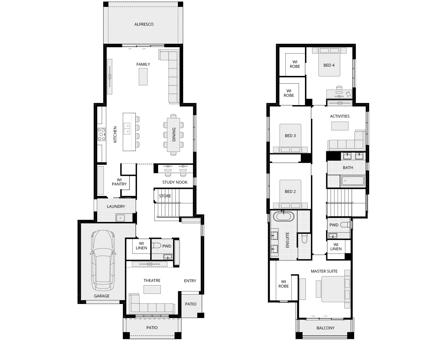 two storey home design aria 31 one standard floorplan rhs