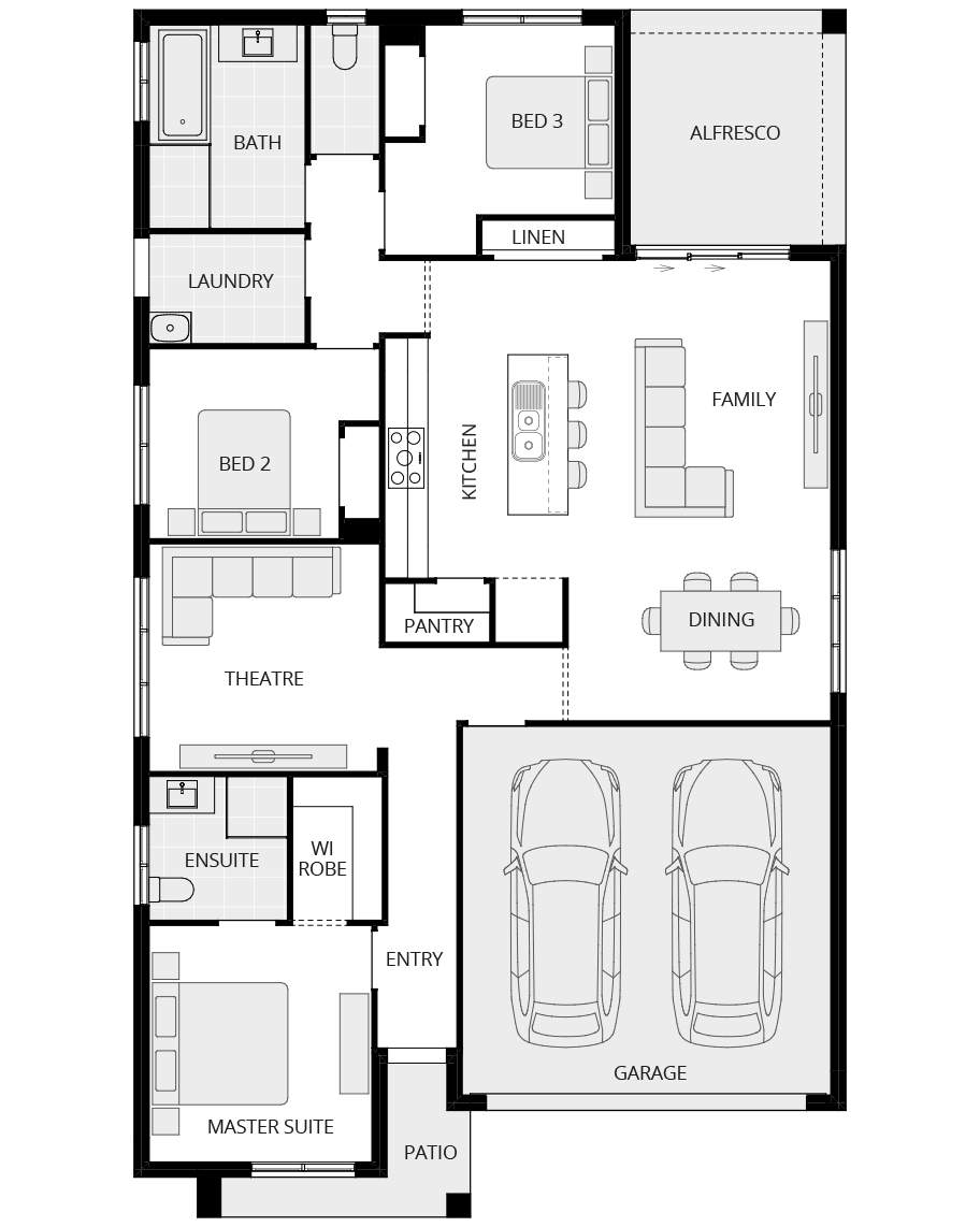single storey home design everyday almeria one floorplan rhs