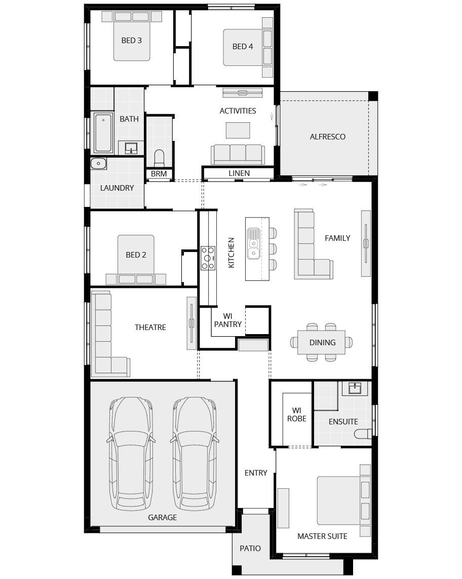 single storey home design essence almeria three floorplan rhs
