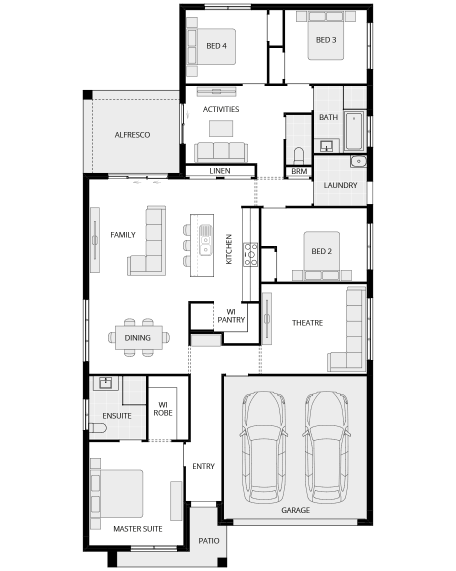 single storey home design essence almeria three floorplan rhs