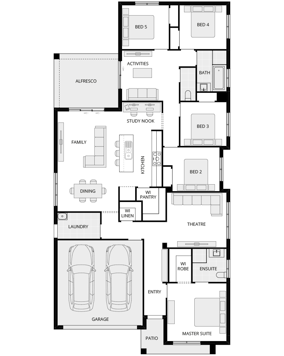 single storey home design essence almeria four floorplan rhs