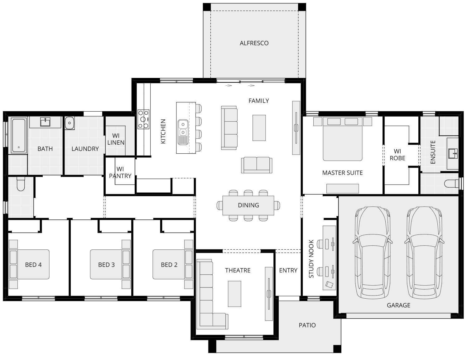 single storey acreage home design everyday almonte one floorplan rhs