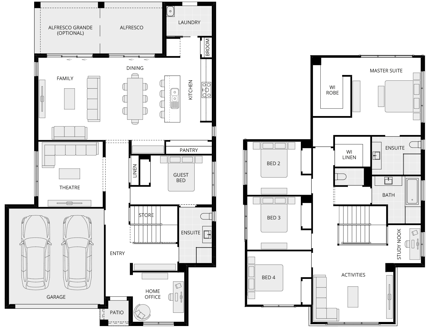 two storey home design everyday amaya one floorplan rhs