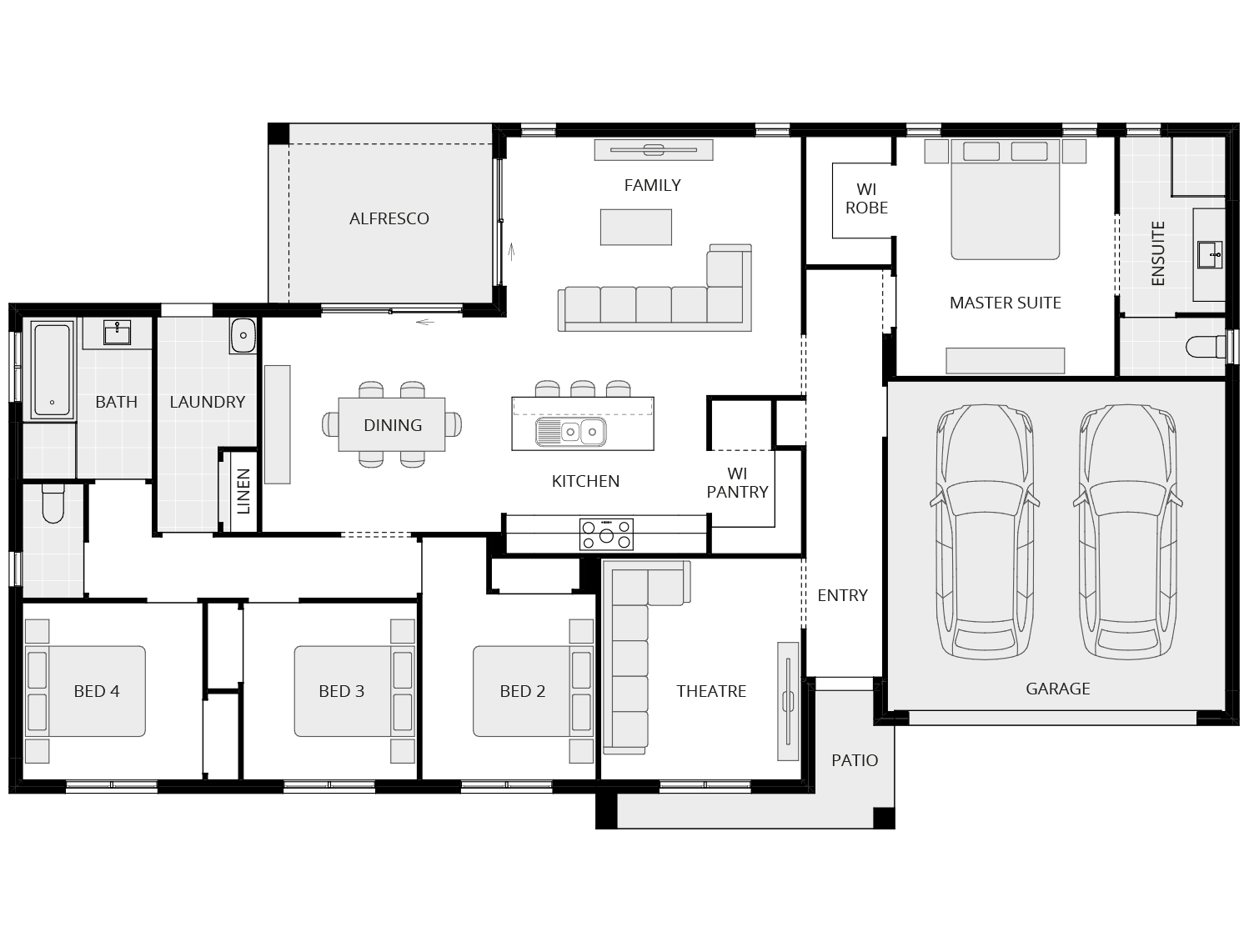 Azura One - Discovery floorplan rhs single storey home design discovery azura floorplan rhs
