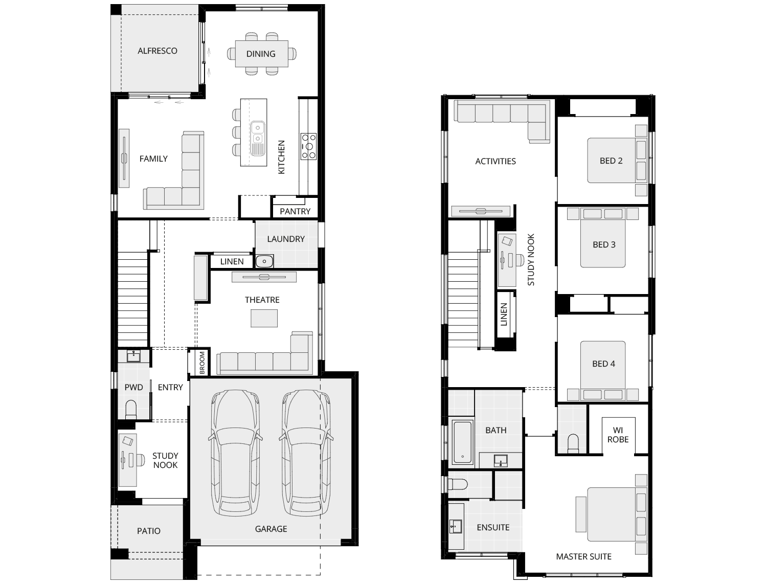 two storey home design everyday clemente one floorplan rhs
