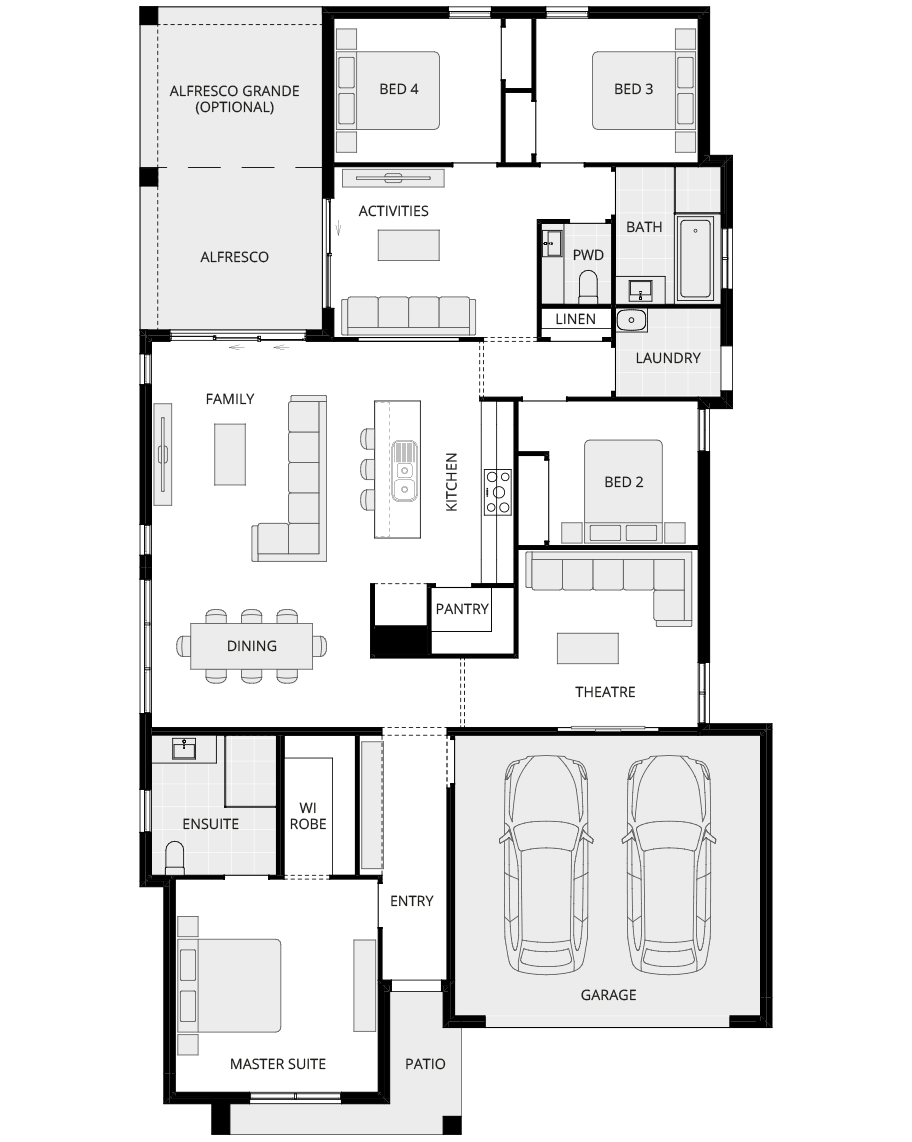 single storey home design everyday delorean one floorplan rhs