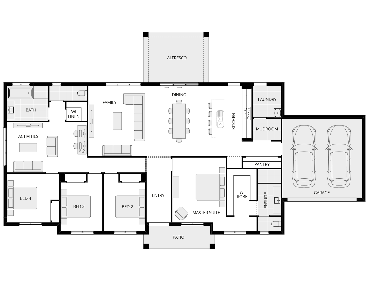 single storey acreage design everyday evora floorplan rhs