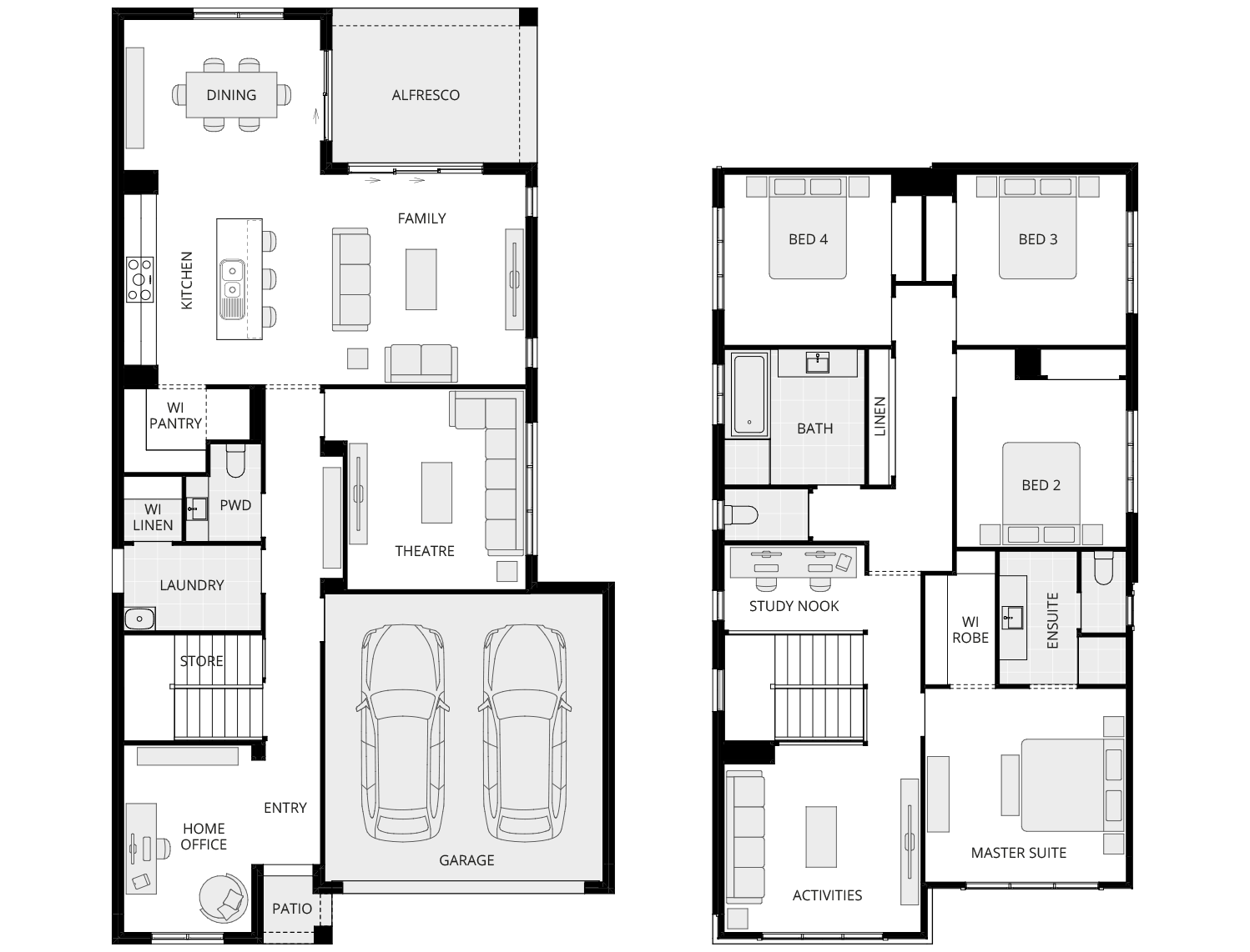 two storey home design everyday fontana one floorplan rhs