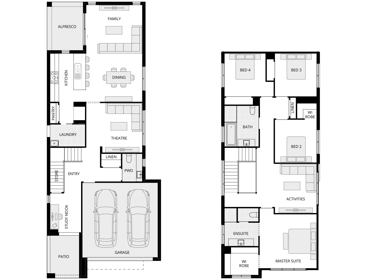 two storey home design everyday luka one floorplan rhs