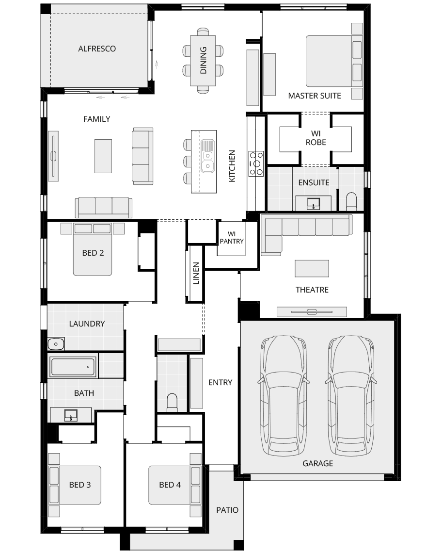 single storey home design everyday mendoza one floorplan rhs