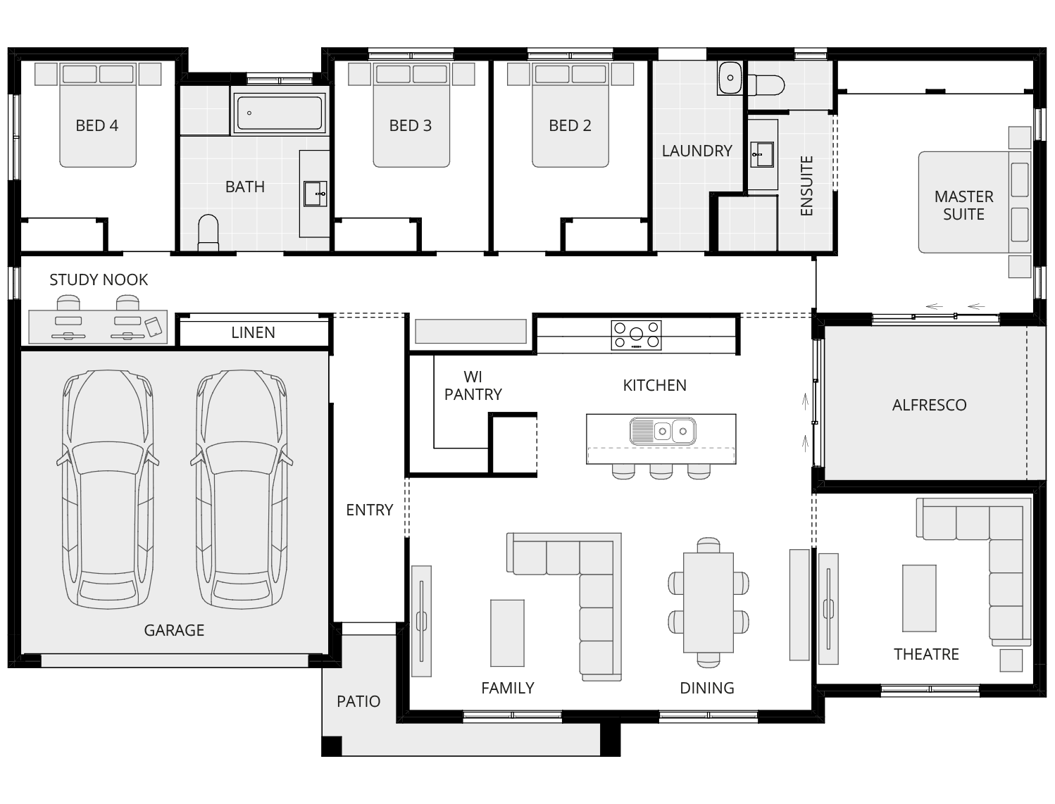 single storey home design essence montillo one floorplan rhs